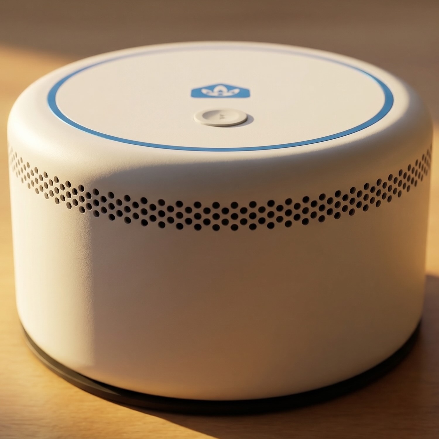 Infographic showing the HomeAware Hub in action, recognizing people and actions in real-time in a home environment.